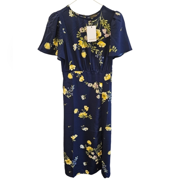 Vici SugarLips Jada Floral Slit Midi Dress NEW - Picture 2 of 6